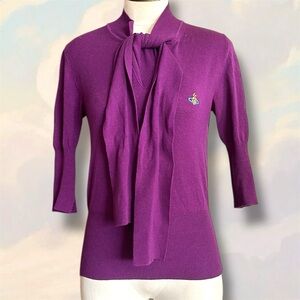 Vivienne Westwood Red Label Purple Knit with neck ties